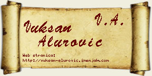 Vuksan Alurović vizit kartica